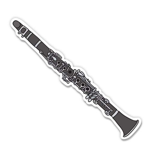 GT Graphics Express Clarinet - 5" Vinyl Sticker - for Car Laptop I-Pad - Waterproof Decal