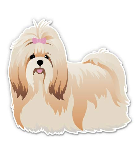 Shih Tzu Cutie - 3" Vinyl Sticker - for Car Laptop Water Bottle Phone - Waterproof Decal