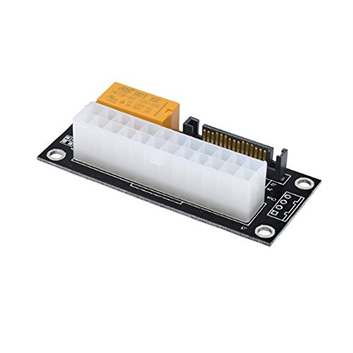 Multiple Power Supply Adapter,Upgraded Version Black- Add2PSU ATX 24Pin to SATA Dual PSU Power Supply Sync Starter Extender Card For BTC Miner Machine-Ebanku