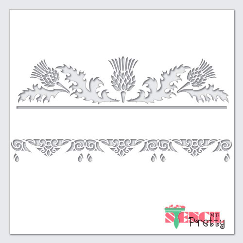 Ornate Victorian Border Stencil Best Vinyl Large Stencils for Painting on Wood, Canvas, Wall, etc.-Multipack (S, M, L)| Ultra Thick Exhibit Grade White Color Material