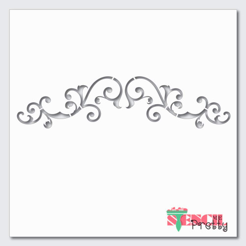 Decorative Border Stencil for Walls Furniture Crafts Best Vinyl Large Stencils for Painting on Wood, Canvas, Wall, etc.-Massive (33" x 10")| Ultra Thick Exhibit Grade White Color Material