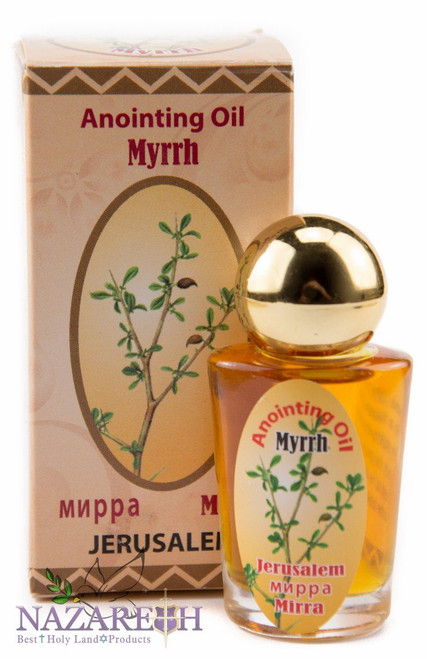 Myrrh Mirra Anointing Oil Jerusalem Glass Bottle 10ml Authentic