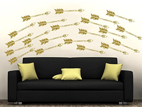 Arrow Wall Decal Vinyl Sticker Decals Set of 22 Arrows Decals Decor Feather Indie Boho Decor Stickers Bohemian Decal Bedroom Dorm Art ZX40