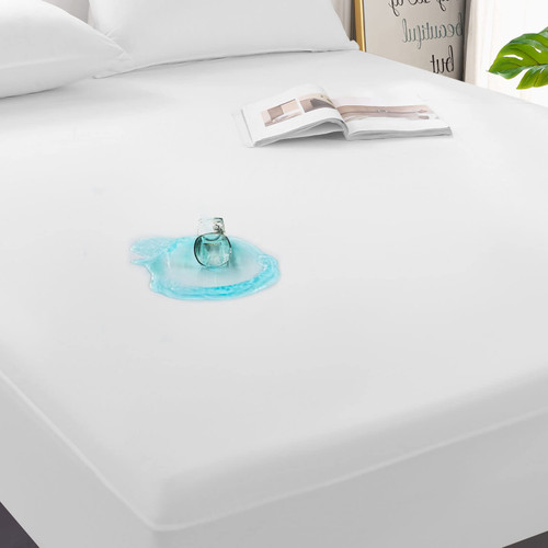 GRT 1 Pack 100% Waterproof Mattress Protector Queen Size, Breathable & Noiseless Waterproof Mattress Cover Fitted Deep Pocket from 5" to 21", Smooth Washable Queen Bed Protector - Vinyl Free GRT 1 Pack 100% Waterproof Mattress Protector Queen Size, Breathable & Noiseless Waterproof Mattress Cover Fitted Deep Pocket from 5" to 21", Smooth Washable Queen Bed Protector - Vinyl Free