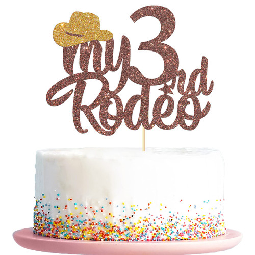 My 3rd Rodeo Cake Topper, Cowboy Cowgirl Theme Birthday Party Supplies, Western Kids First Rodeo Party / Baby Shower Decor, Happy 3 Years Old Birthday, Brown My 3rd Rodeo Cake Topper, Cowboy Cowgirl Theme Birthday Party Supplies, Western Kids First Rodeo Party / Baby Shower Decor, Happy 3 Years Old Birthday, Brown