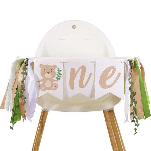 Teddy Bear High Chair Banner for 1st Birthday - Beary First Birthday Decor, Greenery First Birthday Decorations, Woodland 1st Birthday Decorations, Cake Smash Photo Props Teddy Bear High Chair Banner for 1st Birthday - Beary First Birthday Decor, Greenery First Birthday Decorations, Woodland 1st Birthday Decorations, Cake Smash Photo Props