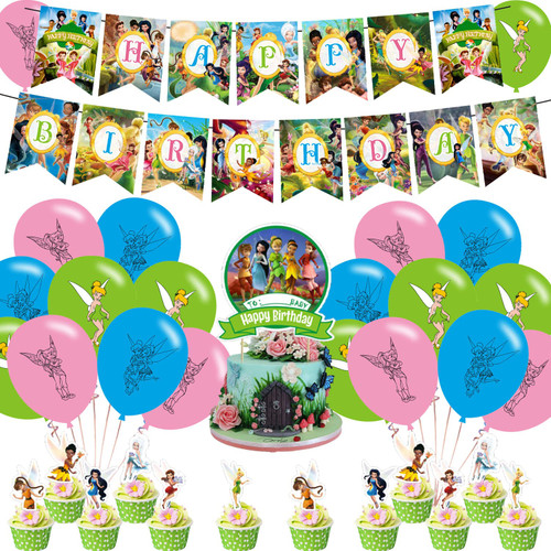 Birthday Party Decorations, Fairy Princess Party Supplies Include Banner, Cake Topper, Cupcake Topper,Balloons,Theme Party Supplies for Girls Birthday Party Decorations, Fairy Princess Party Supplies Include Banner, Cake Topper, Cupcake Topper,Balloons,Theme Party Supplies for Girls