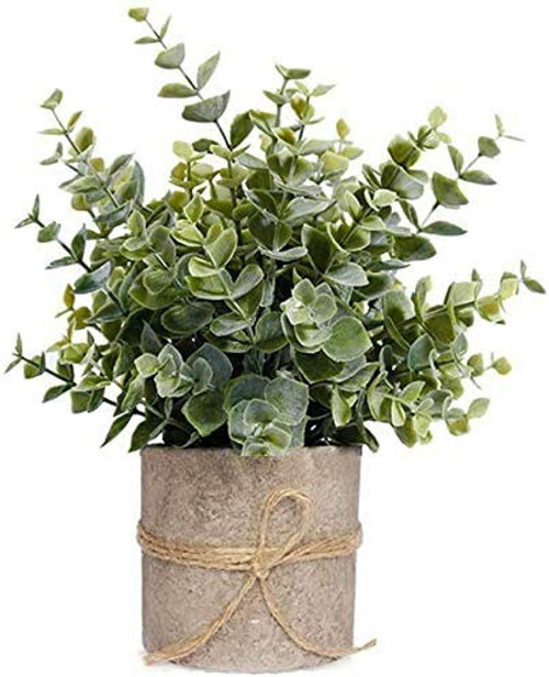 Artificial Potted Plants Eucalyptus Fake Plants in Pots Small House Plants 9.45" Tall for Indoor Greenery Tabletop Decor Centerpiece Artificial Potted Plants Eucalyptus Fake Plants in Pots Small House Plants 9.45" Tall for Indoor Greenery Tabletop Decor Centerpiece