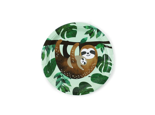 Merrilulu Sloth Plates, 12 ct | Paper Plates for Sloth Party | Sloth Tableware | Tropical Themed Party Supply