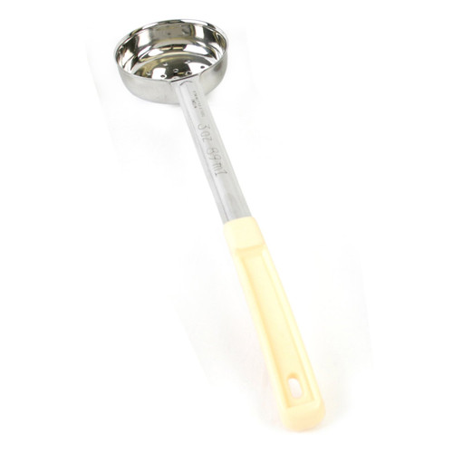 Thunder Group Perforated Portion Controller 2-Piece Construction Ladles with Plastic Ivory Handle, 3-Ounce