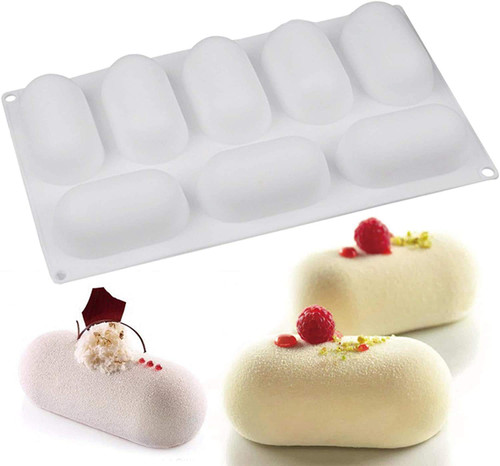 Silicone Molds Baking for Mousse Cake, 3D Baking Molds Dessert Mould for Chocolate Pastry Jelly Cheesecake, Pillow Shape (8-Cavity) Silicone Molds Baking for Mousse Cake, 3D Baking Molds Dessert Mould for Chocolate Pastry Jelly Cheesecake, Pillow Shape (8-Cavity)