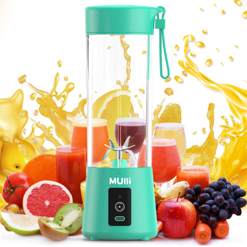 Mulli Portable Blender,15 Oz Mini Blender for Fruit Smoothies and Shakes,USB Rechargeable Mixer for Baby Food,Gym,Travel Mulli Portable Blender,15 Oz Mini Blender for Fruit Smoothies and Shakes,USB Rechargeable Mixer for Baby Food,Gym,Travel