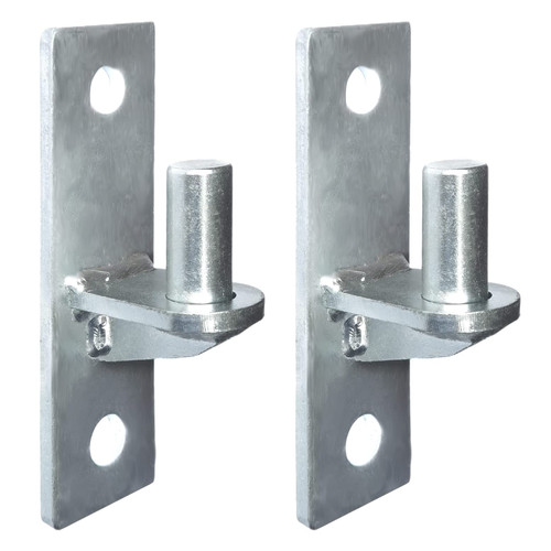 2 Pack Wall Mount Gate Hinges, Heavy Duty Wall Plate Hinges, Outdoor Chain Link Fence Gate Hinges Fence Post Link Gate Hinge, with 5/8 Hinge Pin (Screws Not Included)