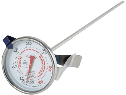 Winco 2-Inch Dial Deep Fry/Candy Thermometer with 12-Inch Probe