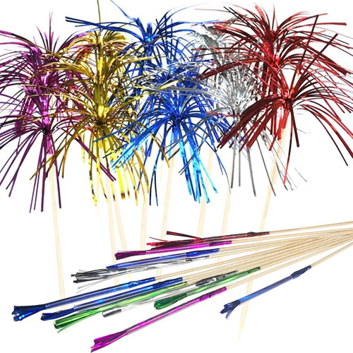 Seasonsky Cocktail Picks Firework Party Picks, 120 PCS Firework Cake Toppers, Sandwich & Cocktail Picks, Toothpicks for Cake Decoration, Party Supplies
