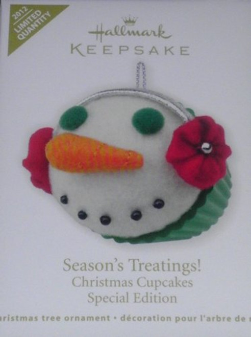 Hallmark Keepsake Ornament Season's Treatings Christmas Cupcakes 2012 Special Edition Limited Quantity Hallmark Keepsake Ornament Season's Treatings Christmas Cupcakes 2012 Special Edition Limited Quantity