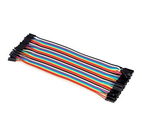 WHDTS Breadboard Dupont Jumper Wires 40pcs 20cm Female to Female Ribbon Cables