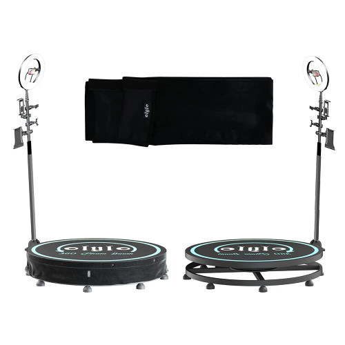 OLYLO 360 Photo Booth Machine Cover, Bottom Skirt with Hook Loop and Screw Hole for 68cm 26.8" 360 Photo Booth Accessories, Black Cover for 360 Photo Booth Machine,Dust and Water Protection