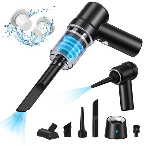 MEXADO Car Vacuum Cleaner,Hand Held Vacuum,Mini Vacuum,Cordless Handheld Vacuum Cleaner,Rechargeable Held Held Vacuum,Portable Vacuum Cleaner for Car (10K PA/Black)