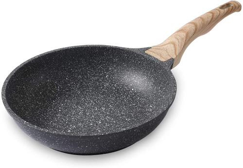 Motase 9.5 inch Nonstick Frying Pan Skillet, Granite Coating Omelette Pan, 100% PFOA free Cookware Pan, Healthy Nonstick Stone Frying Chef's Pan Skillet