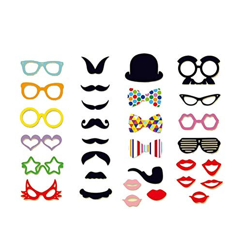Photo Booth Props, Echeer Party Decorations Gifts 31 PCS Funny Photo Booth Props Kit for Birthday Party Wedding