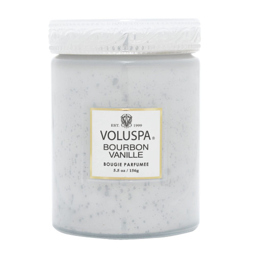 Voluspa Bourbon Vanille Candle | Small Glass Jar | 5.5 Oz. | 50 Hour Burn Time | Hand-Poured Coconut Wax + AllNatural Wicks for a Clean Burn | Vegan | Poured in The USA