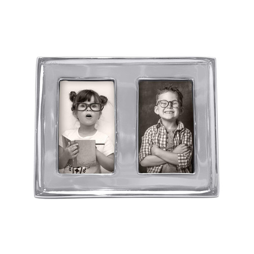 MARIPOSA Signature Picture Frame, Double 2x3, Silver