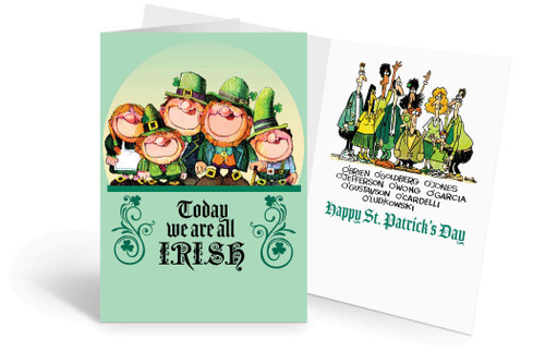 Stonehouse Collection St. Patrick's Day Card - Today Everyone Is Irish - 12 Funny St Patrcks Day Cards & Envelopes (Everyone Is Irish)