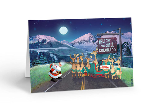Stonehouse Collection Welcome To Colorful Colorado- Christmas Card- 18 Colorado Christmas Cards and Envelopes (Standard)
