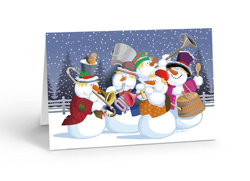 Stonehouse Collection - Christmas Cards Boxed with Envelopes, Music Band Christmas Cards, Happy Holidays Cards, Funny Santa Holiday Greeting Card, Bulk Christmas Cards, Boxed Christmas Cards - Set of 18