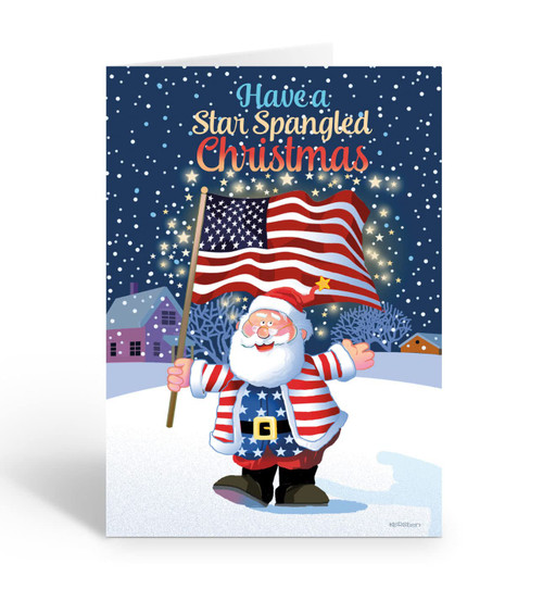 Stonehouse Collection | Patriotic Christmas Card | 18 Star Spangle Christmas Cards Envelopes | USA Made (Standard) Stonehouse Collection | Patriotic Christmas Card | 18 Star Spangle Christmas Cards Envelopes | USA Made (Standard)