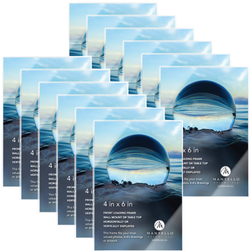 Mantello 4x6 Picture Frame, Set of 12, Acrylic Picture Frames 4x6, 4x6 Picture Frame, Acrylic Picture Frame 4x6 Frame, Set of 12