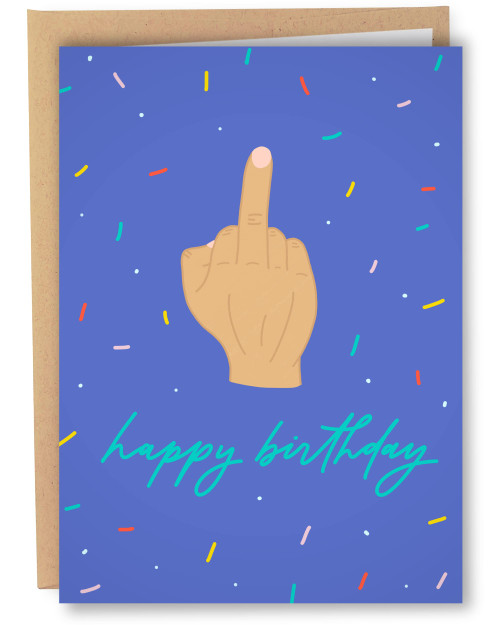 Sleazy Greetings Funny Birthday Card For Men Women | Happy Birthday Middle Finger Flipping | Adult Offensive Rude Brother Sister Birthday Card