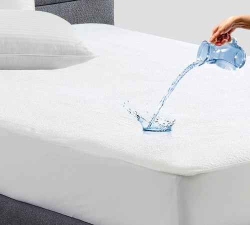 Lane Linen Split King Mattress Protector for Adjustable Bed (2PCs), Bamboo Terry Fitted Sheet Mattress Cover with Deep Pockets - Breathable, Noiseless, Vinyl Free - White Lane Linen Split King Mattress Protector for Adjustable Bed (2PCs), Bamboo Terry Fitted Sheet Mattress Cover with Deep Pockets - Breathable, Noiseless, Vinyl Free - White
