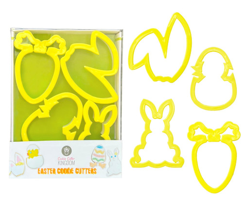 Cookie Cutter Kingdom - Cookie Cutters - Cookie Cutter Mold Perfect for Cakes Biscuits and Sandwiches (Easter 4 Pack)