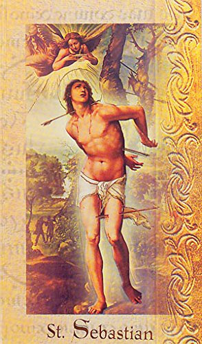 William J. Hirten Deluxe Catholic Holy Card with Traditional Prayers (Saint Sebastian)