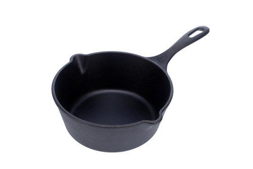 Victoria Cast Iron Sauce Pan. 2qt Sauce Pot Seasoned with 100% Kosher Certified Non-GMO Flaxseed Oil