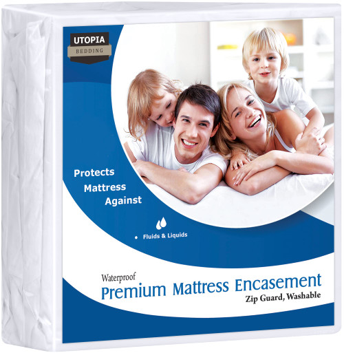 Utopia Bedding Premium Zippered Mattress Encasement (Fits 6 Inches Mattress, Twin) - Waterproof and Bed Bug Proof Mattress Protector - Six-Sided Mattress Cover Utopia Bedding Premium Zippered Mattress Encasement (Fits 6 Inches Mattress, Twin) - Waterproof and Bed Bug Proof Mattress Protector - Six-Sided Mattress Cover