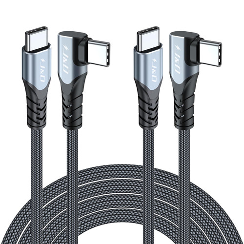 J&D USB C to USB C Cable, 2-Pack Right Angle 100W Type C to Type C Fast Charging Cable Compatible for iPad Pro 12.9/11/Air/Mini/MacBook Air/Pro Compatible for Samsung S22/21/20/Note20, 6.6 Ft J&D USB C to USB C Cable, 2-Pack Right Angle 100W Type C to Type C Fast Charging Cable Compatible for iPad Pro 12.9/11/Air/Mini/MacBook Air/Pro Compatible for Samsung S22/21/20/Note20, 6.6 Ft