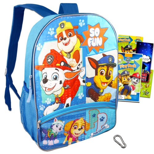 Paw Patrol Backpack for Boys Set - Paw Patrol Backpack, Stickers, Backpack Clip, More | Paw Patrol Backpack for Boys 4-6