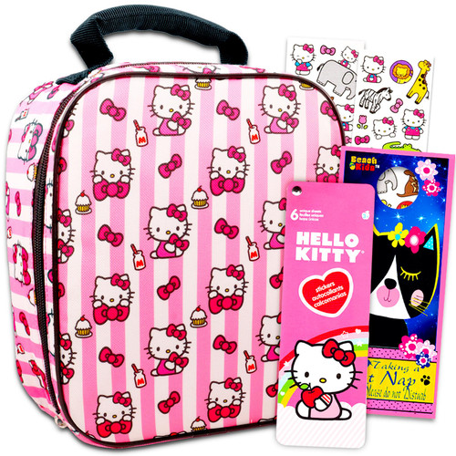 Hello Kitty Lunch Box Set for Kids - Bundle with Hello Kitty Lunch Box for Girls, Hello Kitty Stickers, More | Hello Kitty Lunch Bag