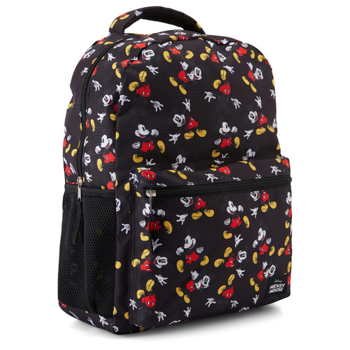 Mickey Mouse Allover Bookbag Backpack - Mickey Mouse Allover School Bag - Backpack for Boys, Girls, Kids, Adults (Black)