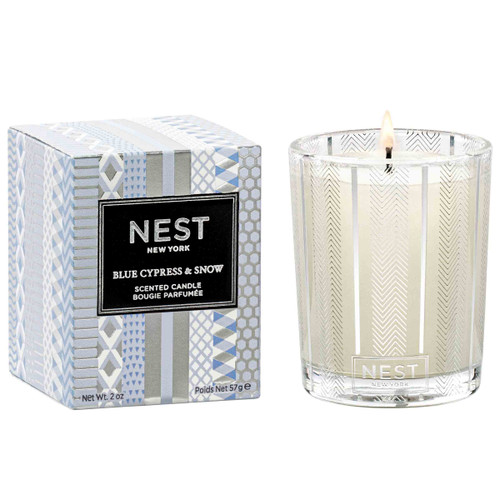 NEST New York Blue Cypress & Snow Scented Votive Candle