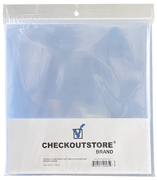 CheckOutStore 50 Clear Plastic OPP for 12" LP Vinyl Record Album Covers 5 Mil (Outer Sleeves)