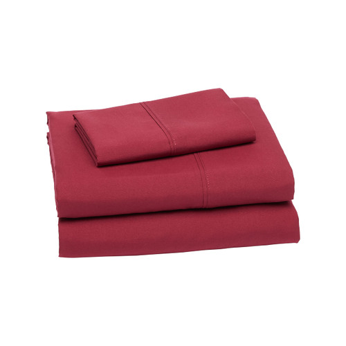 Amazon Basics Lightweight Super Soft Easy Care Microfiber 3-Piece Bed Sheet Set with 14-Inch Deep Pockets, Twin XL, Burgundy, Solid Amazon Basics Lightweight Super Soft Easy Care Microfiber 3-Piece Bed Sheet Set with 14-Inch Deep Pockets, Twin XL, Burgundy, Solid