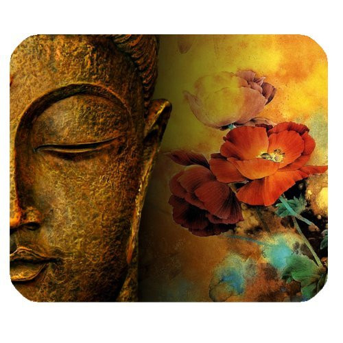 Comfortable Buddha Statue Rectangle Non-Slip Rubber Mouse Pad,Gaming Mouse Pad,Office Mousepads,Desktop Mousepad