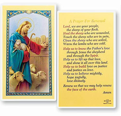 WJ Hirten E24-725 Prayer for Renewal, Clear Holy Cards