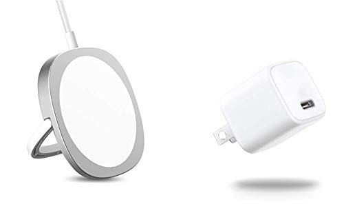 Azpen MagCharger and PD 20 Watt Wall Charger Bundle. Fast Wireless Charging and Magnetic Connection for iPhone 13, 12, 12 Pro, 12 Pro Max, 12 Mini. Wirelessly charge any Qi Wireless compatible device.