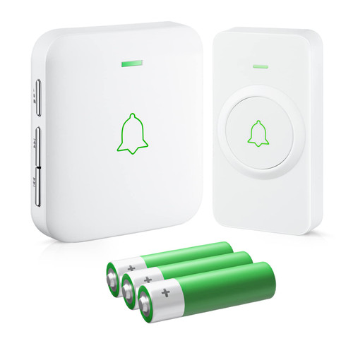 Wireless Door Bell, AVANTEK WA-11 Waterproof Battery Operated Doorbell Chime Operating at 1000 Feet, Portable Door Chime kit with 52 Melodies, 5 Volume Levels, and CD Quality Sound Wireless Door Bell, AVANTEK WA-11 Waterproof Battery Operated Doorbell Chime Operating at 1000 Feet, Portable Door Chime kit with 52 Melodies, 5 Volume Levels, and CD Quality Sound