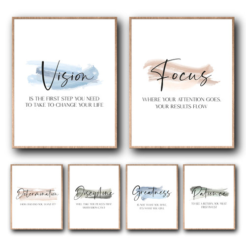 LERMONY - Inspirational Wall Art for Office - Motivational Wall Art - Inspirational Wall Decor - Office Decor For Women - Inspirational Posters for Room - Positive Quotes Wall Decor (set of 6, 8x10, No Frame) LERMONY - Inspirational Wall Art for Office - Motivational Wall Art - Inspirational Wall Decor - Office Decor For Women - Inspirational Posters for Room - Positive Quotes Wall Decor (set of 6, 8x10, No Frame)